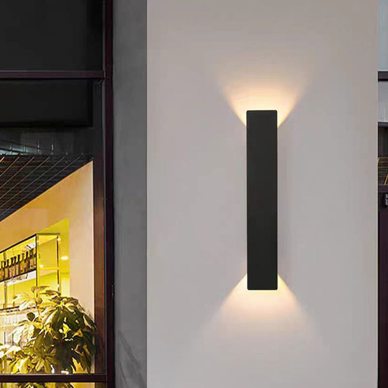 Modern Minimalist Long-Strip LED Wall Sconce – Aluminum & Acrylic, Waterproof Outdoor Patio Lighting