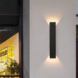 Modern Minimalist Long-Strip LED Wall Sconce – Aluminum & Acrylic, Waterproof Outdoor Patio Lighting