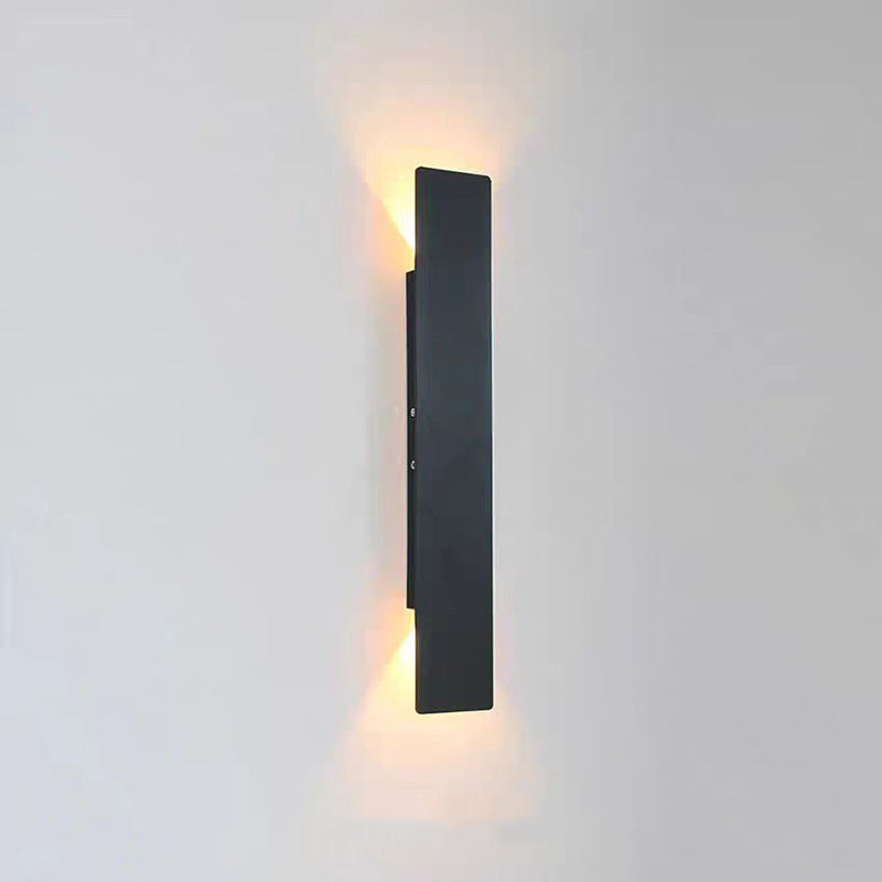 Modern Minimalist Long-Strip LED Wall Sconce – Aluminum & Acrylic, Waterproof Outdoor Patio Lighting