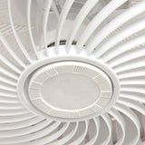Contemporary Scandinavian Round Iron & Solid Wood LED Ceiling Fan Light - Silent Semi-Flush Mount for Bedroom