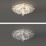 Modern Luxury Flower Petal Dome LED Ceiling Light – Iron & Acrylic, Flush Mount for Bedroom