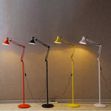 Elegant Contemporary Scandinavian Floor Lamp with Retractable Swivel Round Iron, 1-Light Standing Lamp for Bedroom