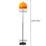 Mid-Century Modern Mushroom Round Iron & Acrylic 2-Light Floor Lamp – Standing Living Room Accent