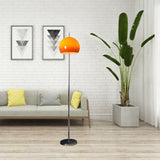 Mid-Century Modern Mushroom Round Iron & Acrylic 2-Light Floor Lamp – Standing Living Room Accent