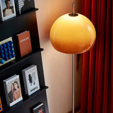 Mid-Century Modern Mushroom Round Iron & Acrylic 2-Light Floor Lamp – Standing Living Room Accent