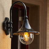 Contemporary Industrial Waterproof Horn-Shape Round Cone Wall Sconce – Aluminum & Acrylic 1-Light Outdoor Lamp