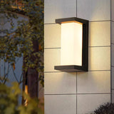 Modern Minimalist Waterproof LED Wall Sconce Lamp – Rectangular-Oval PC Aluminum Outdoor Light