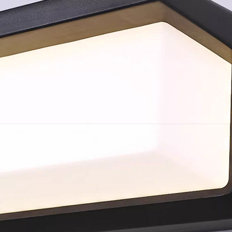 Modern Minimalist Waterproof LED Wall Sconce Lamp – Rectangular-Oval PC Aluminum Outdoor Light