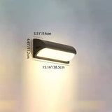 Modern Minimalist Waterproof LED Wall Sconce Lamp – Rectangular-Oval PC Aluminum Outdoor Light