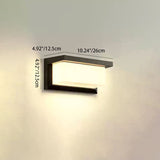 Modern Minimalist Waterproof LED Wall Sconce Lamp – Rectangular-Oval PC Aluminum Outdoor Light