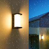 Modern Minimalist Waterproof LED Wall Sconce Lamp – Rectangular-Oval PC Aluminum Outdoor Light