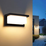 Modern Minimalist Waterproof LED Wall Sconce Lamp – Rectangular-Oval PC Aluminum Outdoor Light