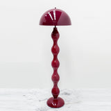 Contemporary Scandinavian Cream Mushroom Floor Lamp - Iron Semi-Circle, 1-Light Standing Lamp for Living Room