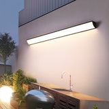 Modern Minimalist Waterproof LED Outdoor Wall Sconce — Rectangular Aluminum & Acrylic, Ideal for Garden