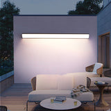 Modern Minimalist Waterproof LED Outdoor Wall Sconce — Rectangular Aluminum & Acrylic, Ideal for Garden
