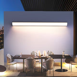 Modern Minimalist Waterproof LED Outdoor Wall Sconce — Rectangular Aluminum & Acrylic, Ideal for Garden