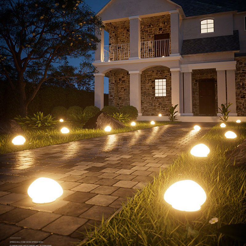 Modern Minimalist Waterproof Solar Pebble LED Outdoor Light for Garden Landscape Lighting