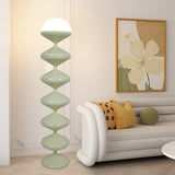 Modern Scandinavian Iron and Cream Round Acrylic 1-Light Floor Lamp – Sleek Free-Standing Bedroom Lighting