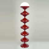 Modern Scandinavian Iron and Cream Round Acrylic 1-Light Floor Lamp – Sleek Free-Standing Bedroom Lighting
