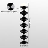 Modern Scandinavian Iron and Cream Round Acrylic 1-Light Floor Lamp – Sleek Free-Standing Bedroom Lighting