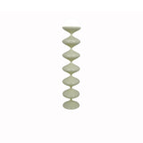 Modern Scandinavian Iron and Cream Round Acrylic 1-Light Floor Lamp – Sleek Free-Standing Bedroom Lighting