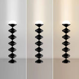Modern Scandinavian Iron and Cream Round Acrylic 1-Light Floor Lamp – Sleek Free-Standing Bedroom Lighting