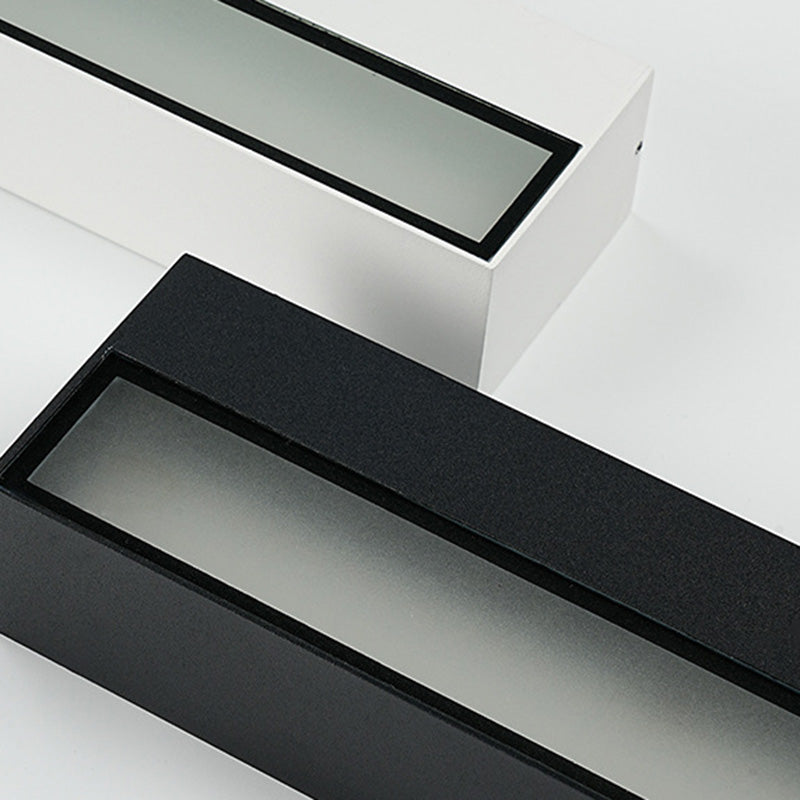 Sleek Modern Minimalist Rectangular LED Bar Wall Sconce – Waterproof Aluminum Garden Light