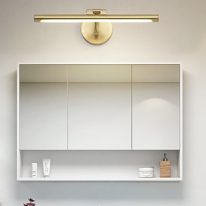 Modern Copper Minimalist LED Wall Sconce with Acrylic Strip – Sleek Vanity Light for Bathroom