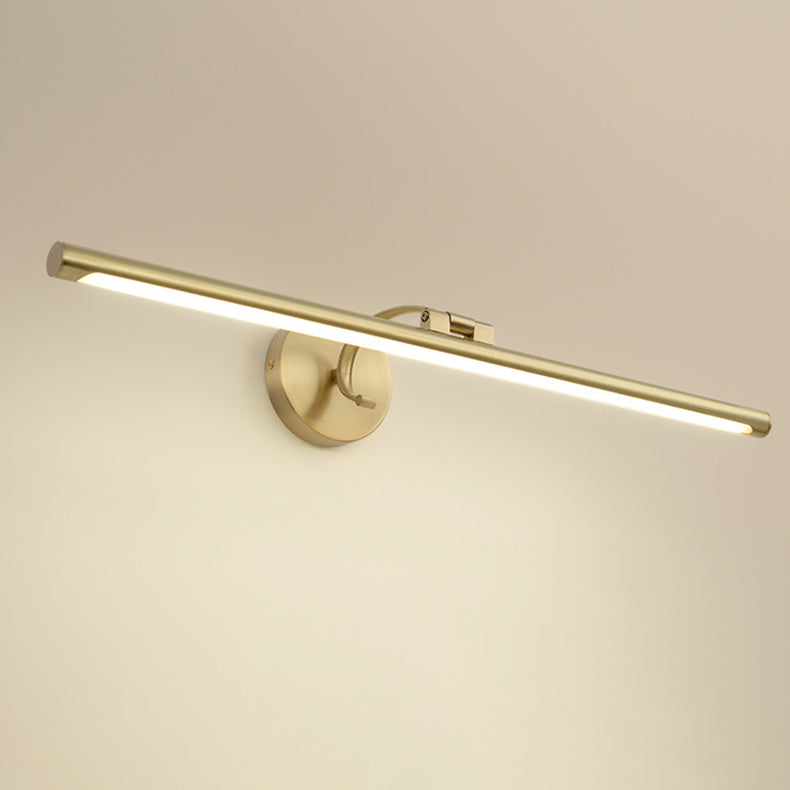 Modern Copper Minimalist LED Wall Sconce with Acrylic Strip – Sleek Vanity Light for Bathroom