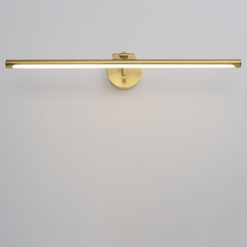 Modern Copper Minimalist LED Wall Sconce with Acrylic Strip – Sleek Vanity Light for Bathroom