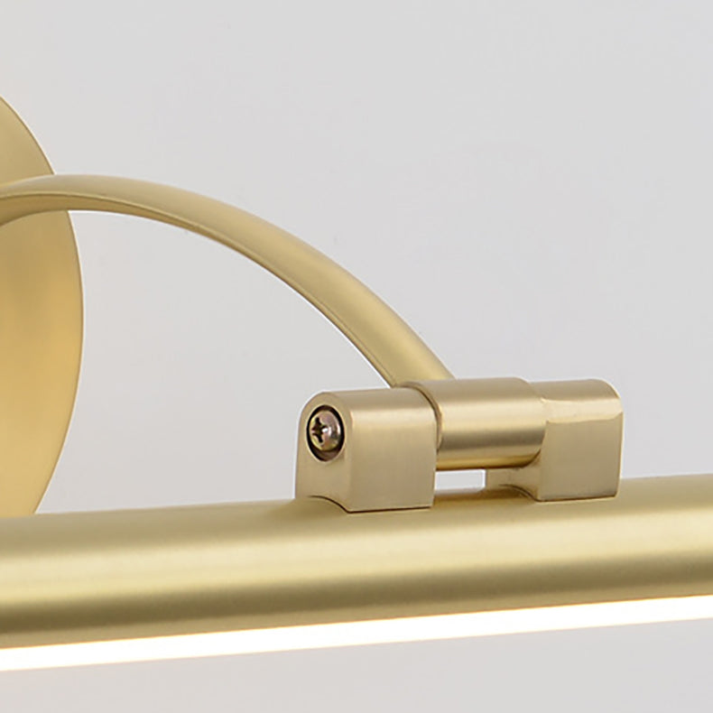 Modern Copper Minimalist LED Wall Sconce with Acrylic Strip – Sleek Vanity Light for Bathroom