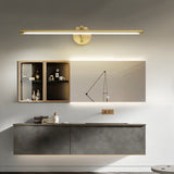 Modern Copper Minimalist LED Wall Sconce with Acrylic Strip – Sleek Vanity Light for Bathroom