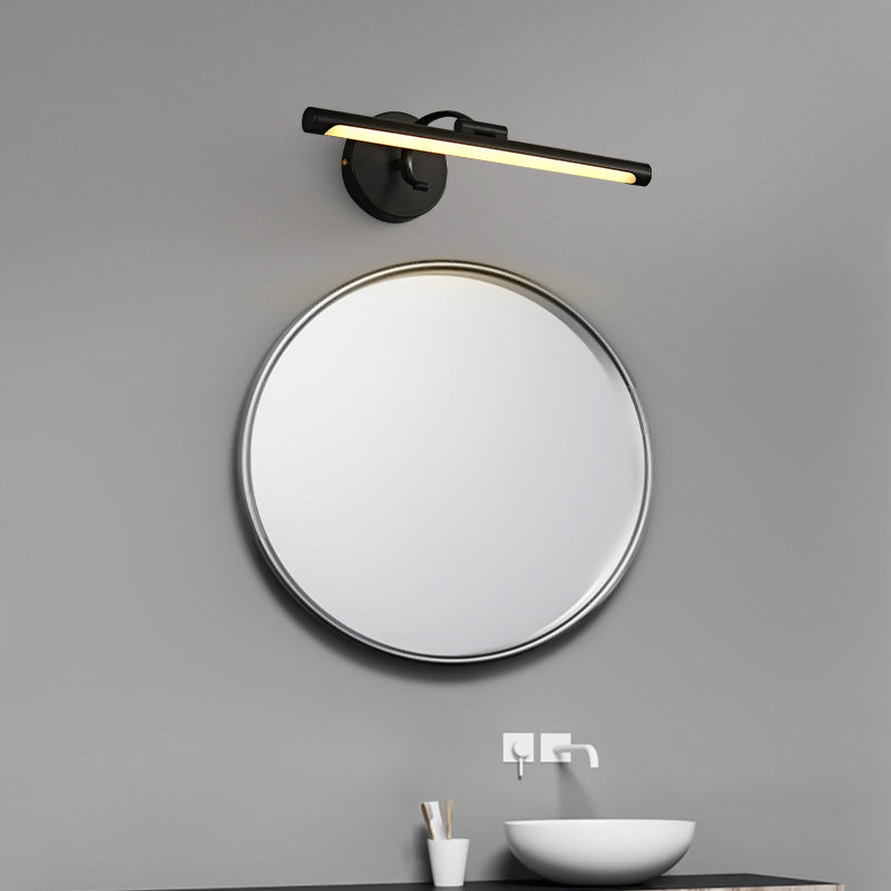 Modern Copper Minimalist LED Wall Sconce with Acrylic Strip – Sleek Vanity Light for Bathroom