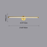 Modern Copper Minimalist LED Wall Sconce with Acrylic Strip – Sleek Vanity Light for Bathroom