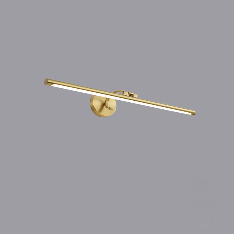 Modern Copper Minimalist LED Wall Sconce with Acrylic Strip – Sleek Vanity Light for Bathroom
