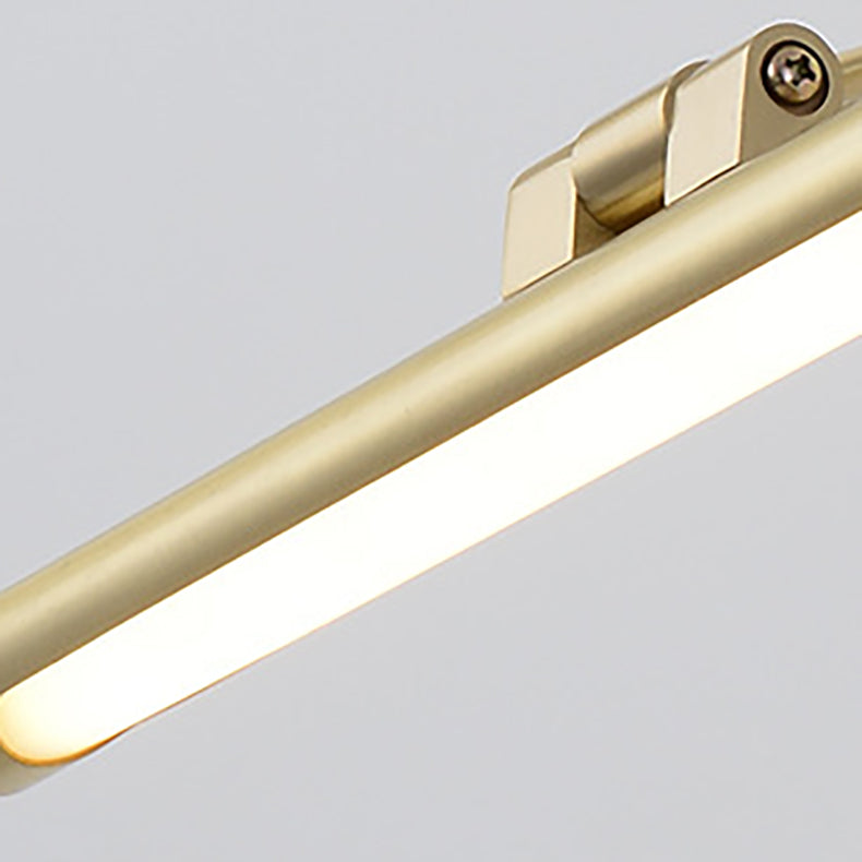 Modern Copper Minimalist LED Wall Sconce with Acrylic Strip – Sleek Vanity Light for Bathroom