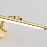 Modern Copper Minimalist LED Wall Sconce with Acrylic Strip – Sleek Vanity Light for Bathroom