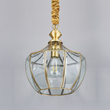 Modern Mid-Century Waterproof Copper Glass Cage Chandelier – Rhombic Cylinder, 1/3/4-Light Options for Outdoor Patio