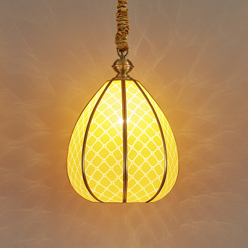 Modern Mid-Century Waterproof Copper Glass Cage Chandelier – Rhombic Cylinder, 1/3/4-Light Options for Outdoor Patio