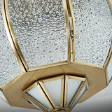 Modern Mid-Century Waterproof Copper Glass Cage Chandelier – Rhombic Cylinder, 1/3/4-Light Options for Outdoor Patio
