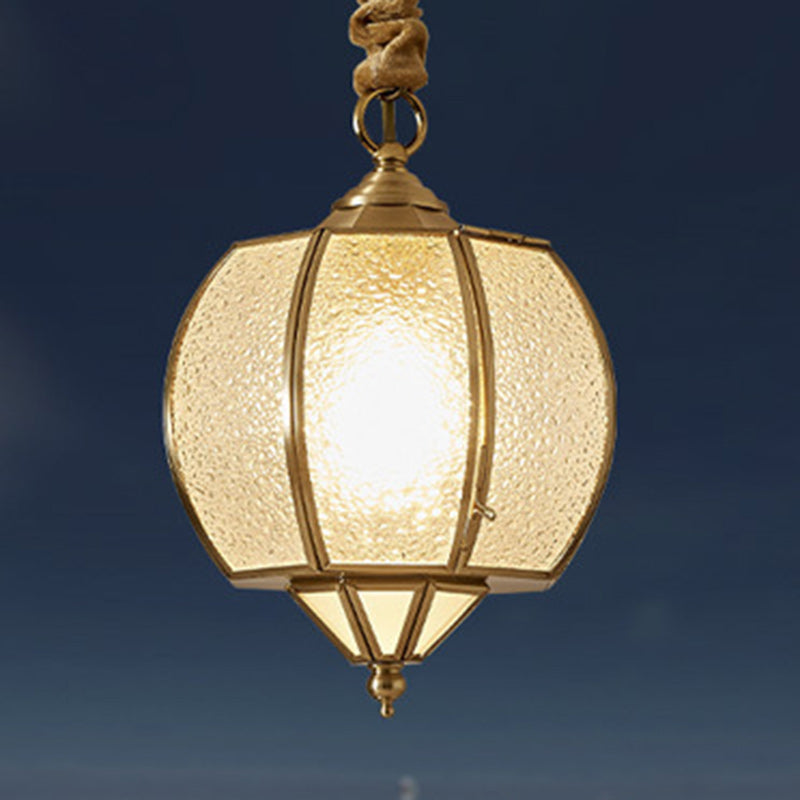 Modern Mid-Century Waterproof Copper Glass Cage Chandelier – Rhombic Cylinder, 1/3/4-Light Options for Outdoor Patio