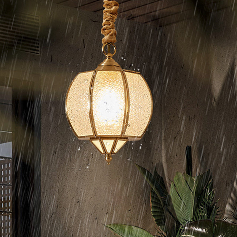 Modern Mid-Century Waterproof Copper Glass Cage Chandelier – Rhombic Cylinder, 1/3/4-Light Options for Outdoor Patio