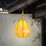Modern Mid-Century Waterproof Copper Glass Cage Chandelier – Rhombic Cylinder, 1/3/4-Light Options for Outdoor Patio