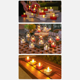 Modern Minimal Solar LED Candle Light – Waterproof ABS, Silica Round Heart Design for Outdoor Garden Landscape