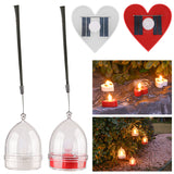 Modern Minimal Solar LED Candle Light – Waterproof ABS, Silica Round Heart Design for Outdoor Garden Landscape
