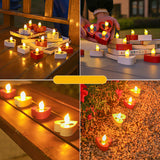 Modern Minimal Solar LED Candle Light – Waterproof ABS, Silica Round Heart Design for Outdoor Garden Landscape