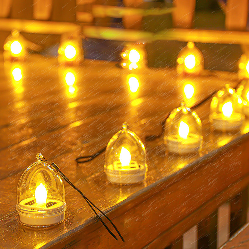 Modern Minimal Solar LED Candle Light – Waterproof ABS, Silica Round Heart Design for Outdoor Garden Landscape