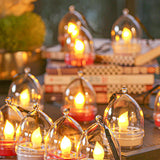 Modern Minimal Solar LED Candle Light – Waterproof ABS, Silica Round Heart Design for Outdoor Garden Landscape