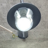 Contemporary Industrial Weatherproof Wall Sconce - Aluminum PVC Conical Horn, 1-Light Outdoor Patio Lamp