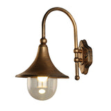 Contemporary Industrial Weatherproof Wall Sconce - Aluminum PVC Conical Horn, 1-Light Outdoor Patio Lamp